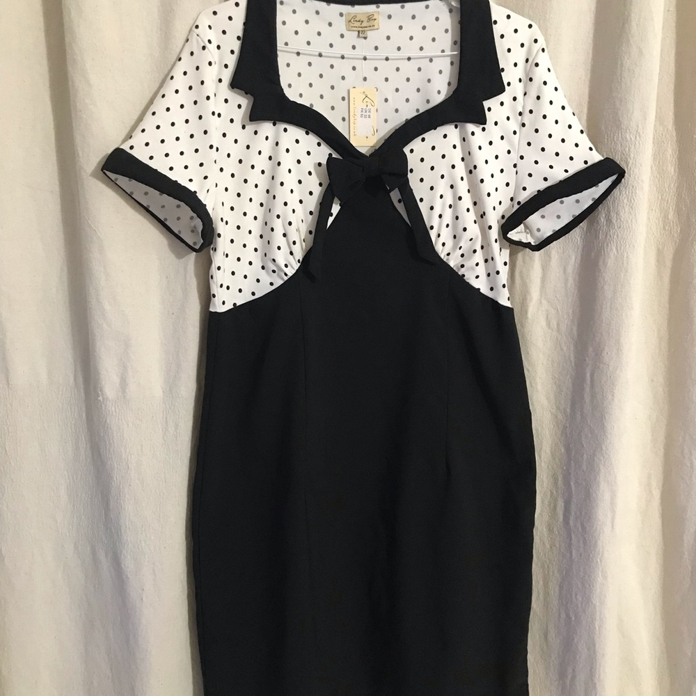 NWT Lindy Bop polka dot sheath dress